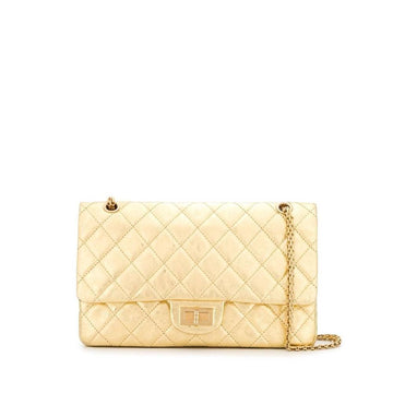 Gold Leather Chanel Shoulder Bag