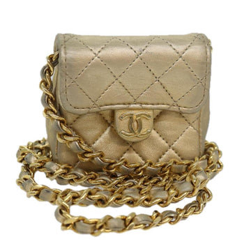 Gold Leather Chanel Shoulder Bag