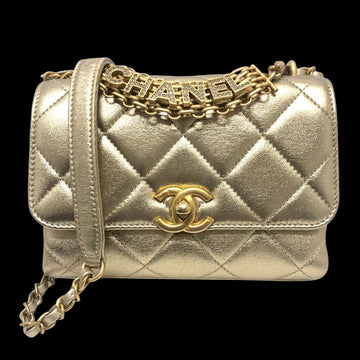 Gold Leather Chanel Handbag