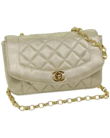 Gold Satin Chanel Shoulder Bag