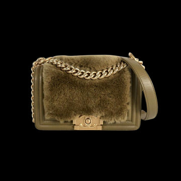 Green Leather Chanel Flap Bag