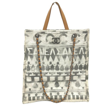 Grey Canvas Chanel Tote