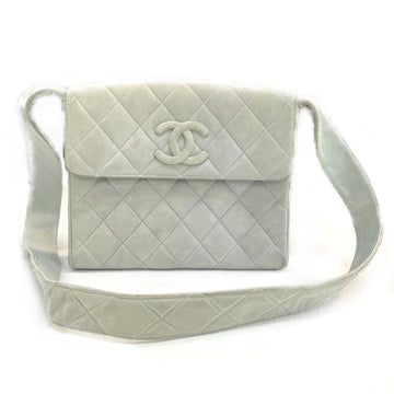 Grey Leather Chanel Flap Bag