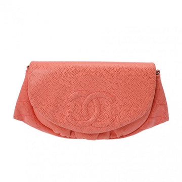 Orange Leather Chanel Sports CC Logo