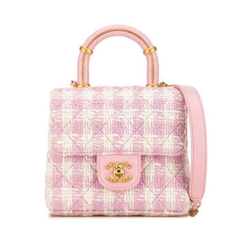 Pink Canvas Chanel Handbag