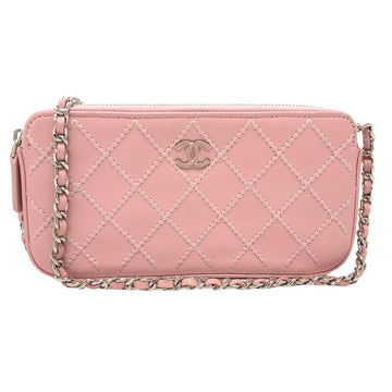 Pink Leather Chanel Crossbody Bag