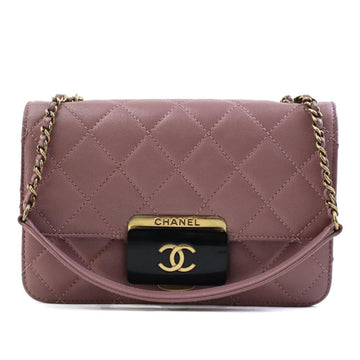 Pink Leather Chanel Shoulder Bag