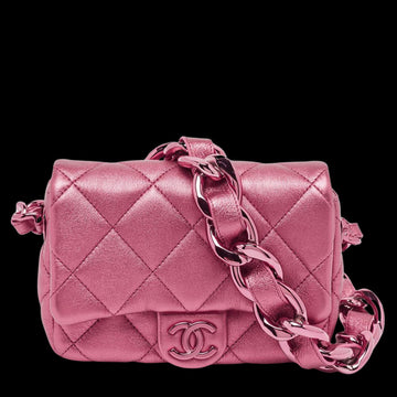 Pink Leather Chanel Flap Bag