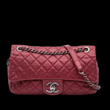 Red Leather Chanel Crossbody Bag
