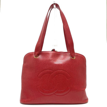 Red Leather Chanel Shoulder Bag