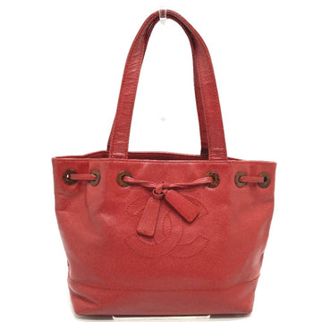 Red Leather Chanel Shoulder Bag