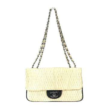White Leather Chanel Crossbody Bag