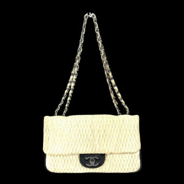 White Leather Chanel Shoulder Bag