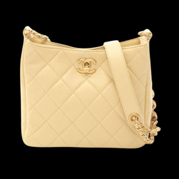 Yellow Leather Chanel Handbag
