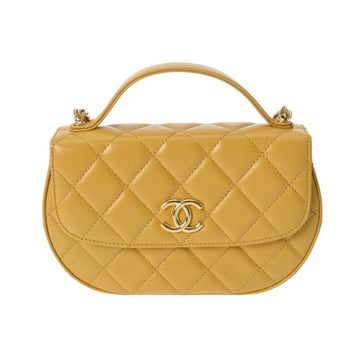 Yellow Leather Chanel Handbag