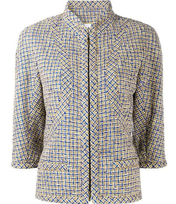 Grey Tweed Zip Jacket