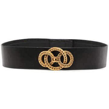 Haute Couture Black Woven Buckle Belt