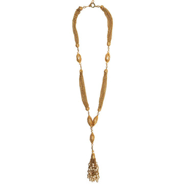 Pearl-Embellished Multi-Chain Necklace