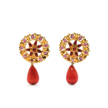 Glass-Bead Drop Earrings