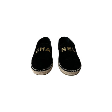 Chanel Velvet CC Espadrilles