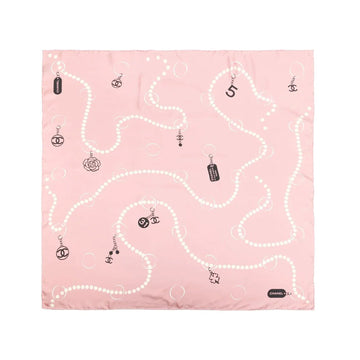 Pink Pearl CC Charms Silk Scarf