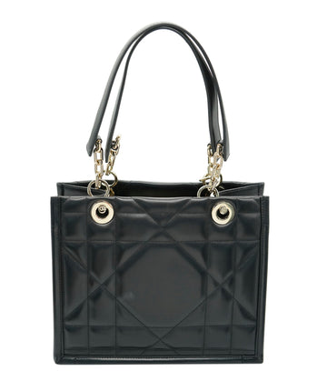 Christian Dior Black Lambskin Archicannage Small Essentials Tote ALL0959