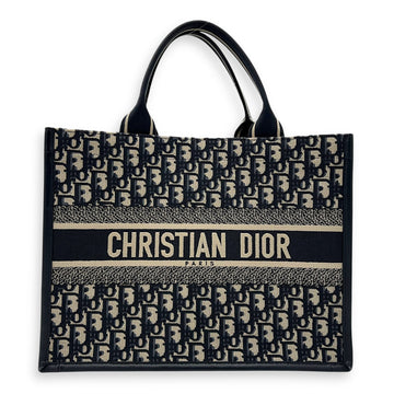 Dior Book Tote Top Handle Bag Medium Blue in Canvas, Gold hardware OS2505-006331LL