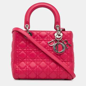 Medium Lambskin Cannage Lady Dior