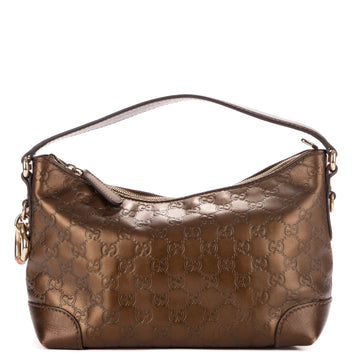 Heart Bit Charm Zip Hobo