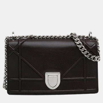 Brown Toe Mini Diorama Chain Shoulder Bag