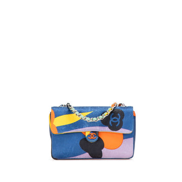 Chanel Coco Mark Print Satin Mini Shoulder Bag