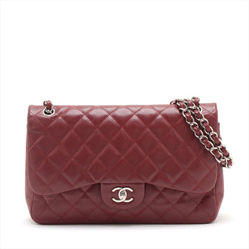 Top Quality Chanel Decamatrasse Leather S Double Flap Double Chain Bag Bordeaux Silver  15th