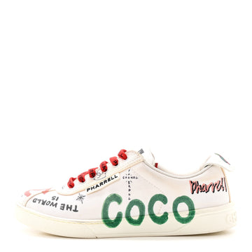 X PHARRELL WILLIAMS Canvas Womens Sneakers 38 White Multicolor