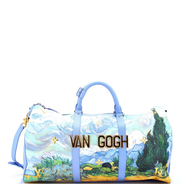 Keepall Bandouliere Bag Limited Edition Jeff Koons Van Gogh Print Canvas 50