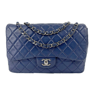 Top Quality Chanel - Classic 08 Single New Bag - Blue Quilted Leather Maxi Shoulder Bag