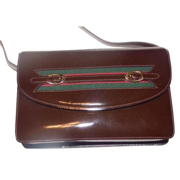 Gucci Horsebit Envelope Top Sherry Stripe Two Way Brown  Leather Shoulder Bag