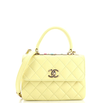 CHANEL Trendy CC Top Handle Bag Quilted Lambskin Small