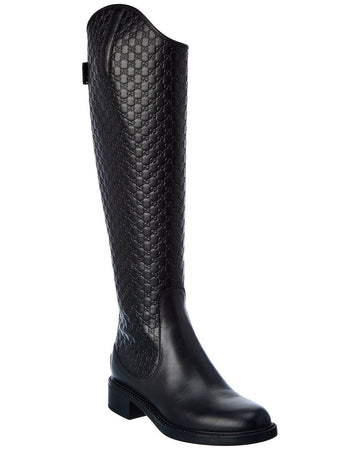 Gucci Guccissima Leather Knee-High Boot