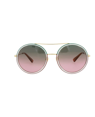 Round-Frame Metal Sunglasses