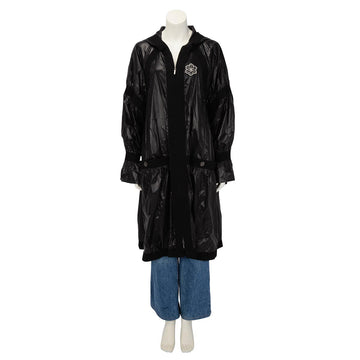 Chanel Black Nylon Snowflake CC Parka Jacket FR 48