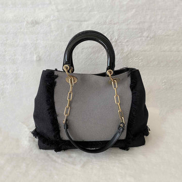 Christian Dior Cruise Collection D-Light Leather/canvas Chain Tote