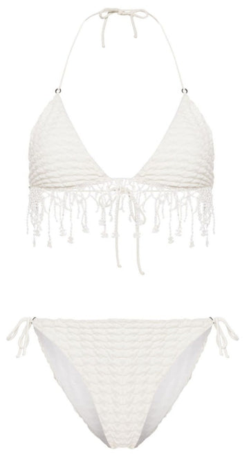 CC Logo Fringed bikini