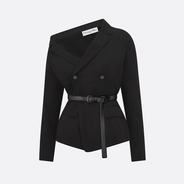 Asymmetric Belted Jacket