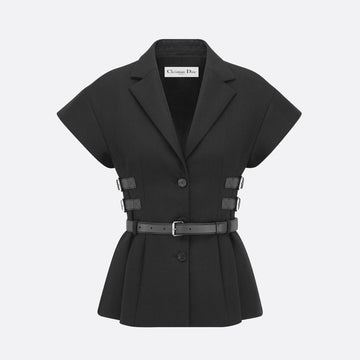 Short-Sleeved Belted Jacket
