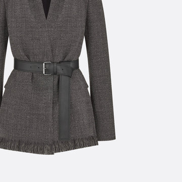 Belted Jacket with Removable Scarf