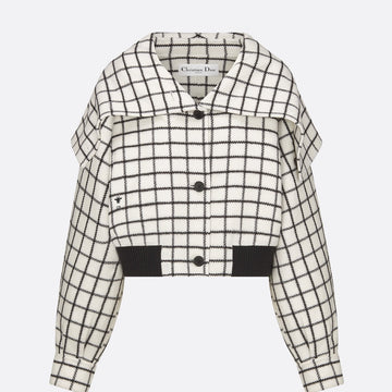 Bomber Jacket with Oversized Collar