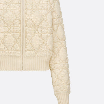 Macrocannage Zipped Cardigan