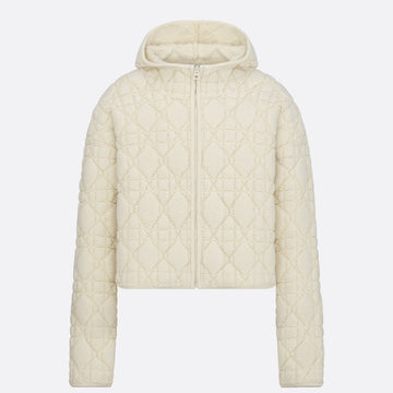 Cannage Zipped Cardigan with Hood