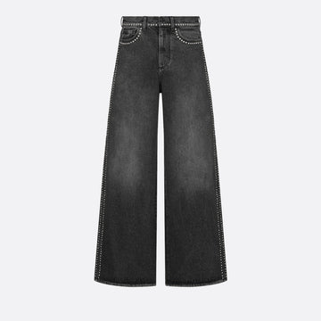 Flared Studded Jeans