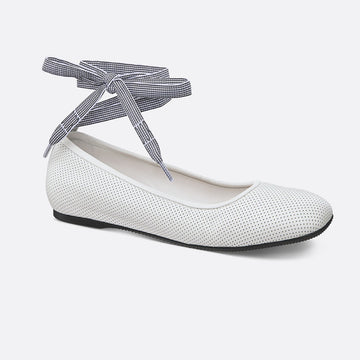 D-Journey Lace-Up Ballet Flat